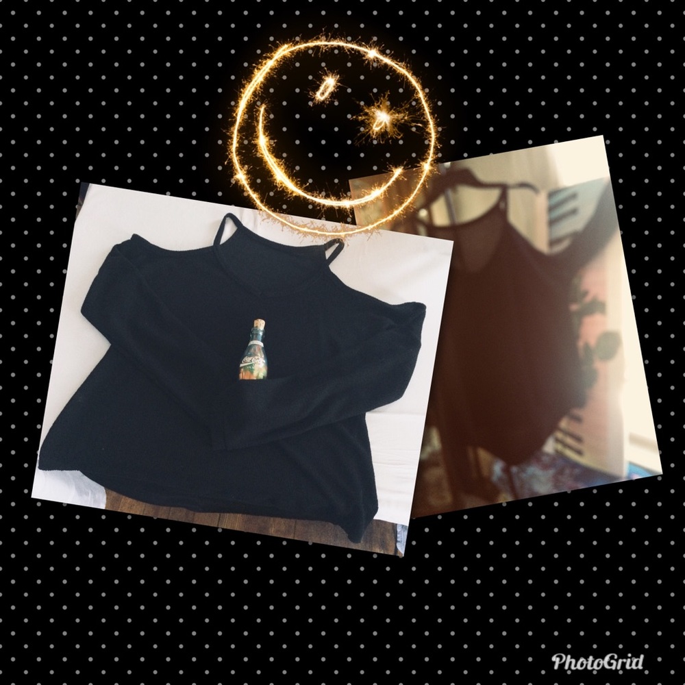 Black cotton long sleeve shirt
